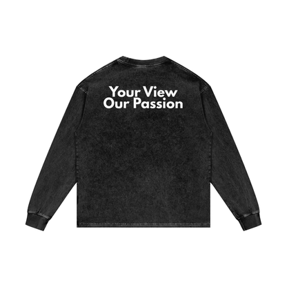 Acid Wash Oversize Long Sleeve T-Shirt