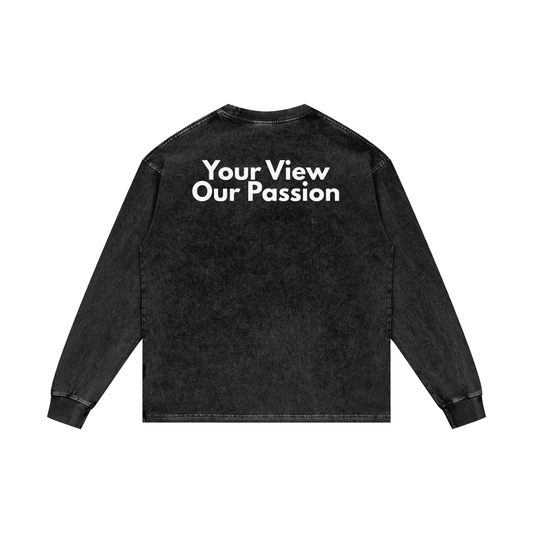 Acid Wash Oversize Long Sleeve T-Shirt