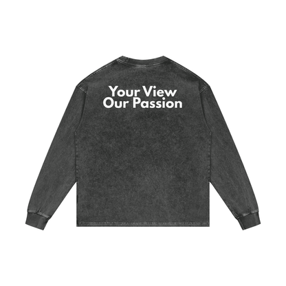 Acid Wash Oversize Long Sleeve T-Shirt